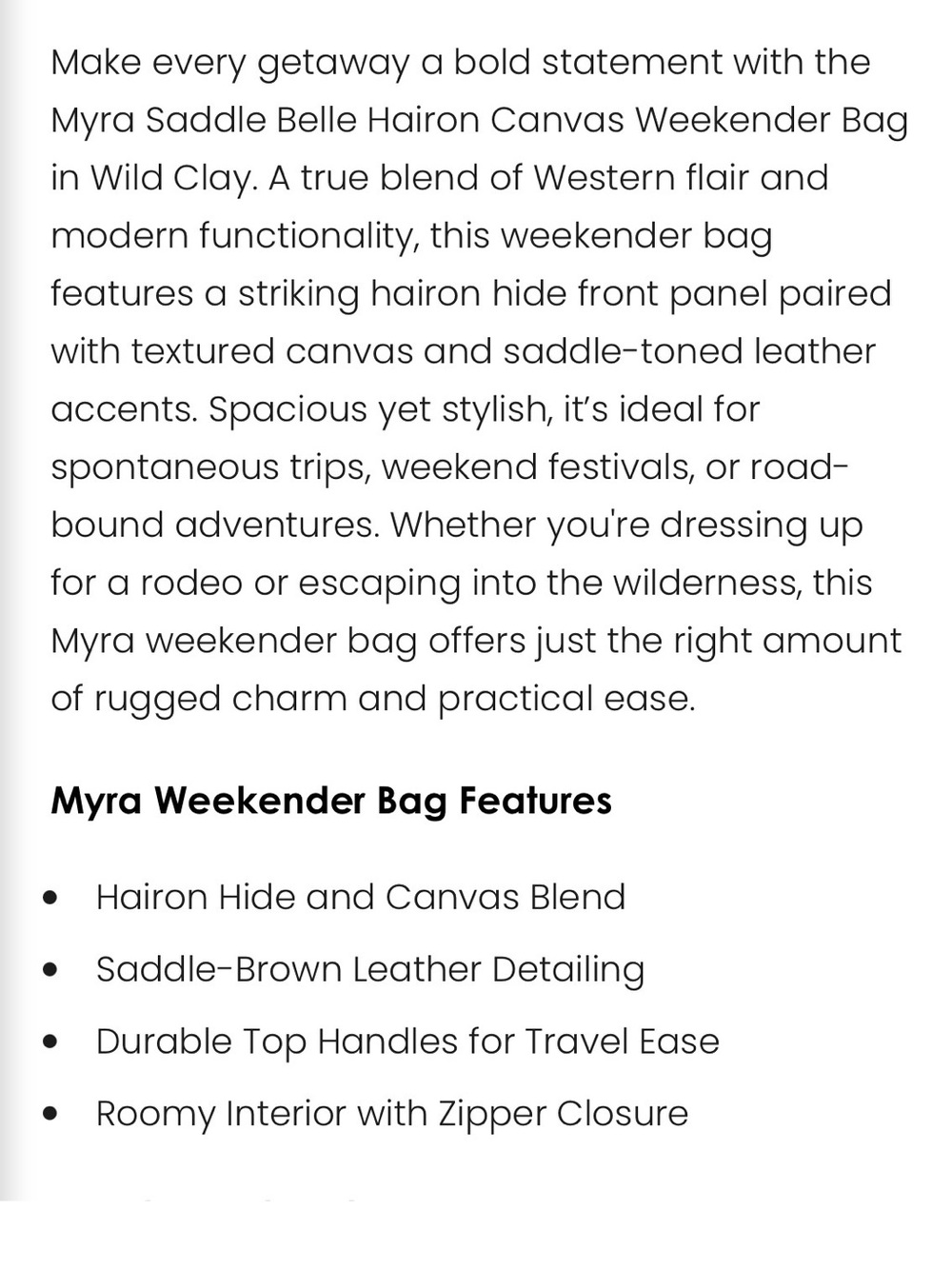 Myra weekender bag, handcrafted, new - Picture 7 of 8
